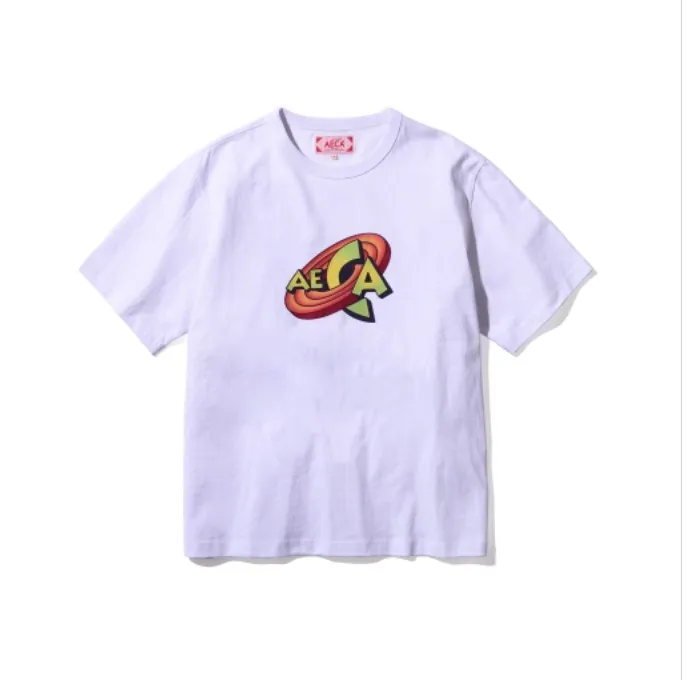 AECA WHITE  |Unisex U-Neck Cotton Logo T-Shirts