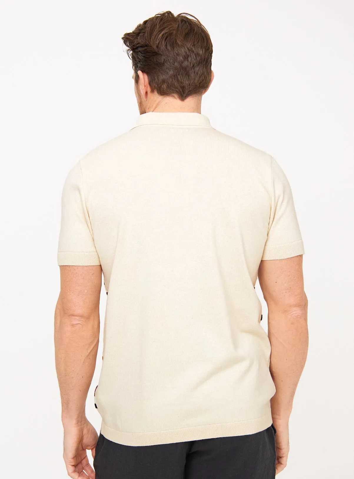 Buy Neutral Stripe Polo Shirt S | T-shirts and polos | Tu