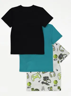 Gaming T-Shirts 3 Pack | Kids | George at ASDA