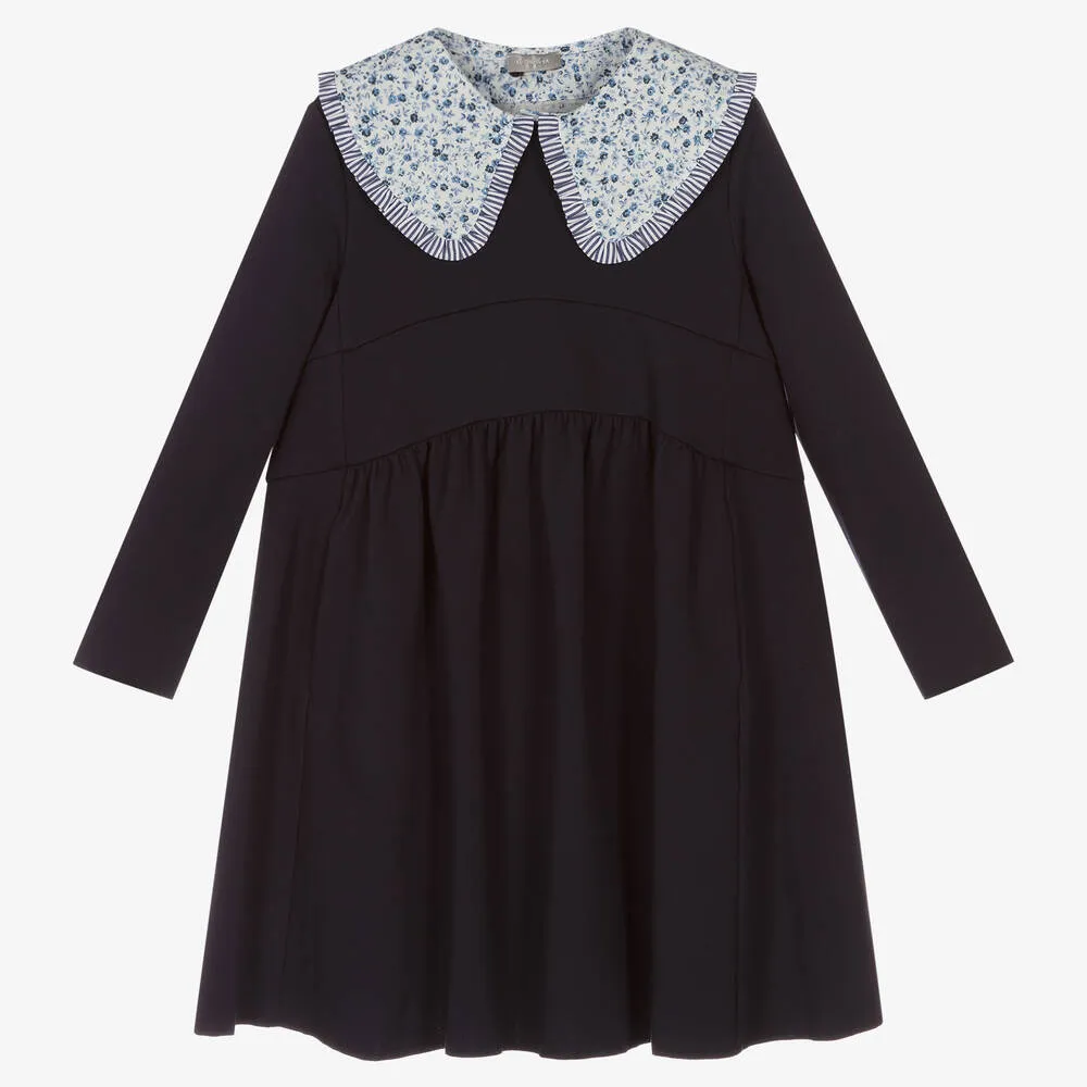 Girls Blue Milano Jersey Dress