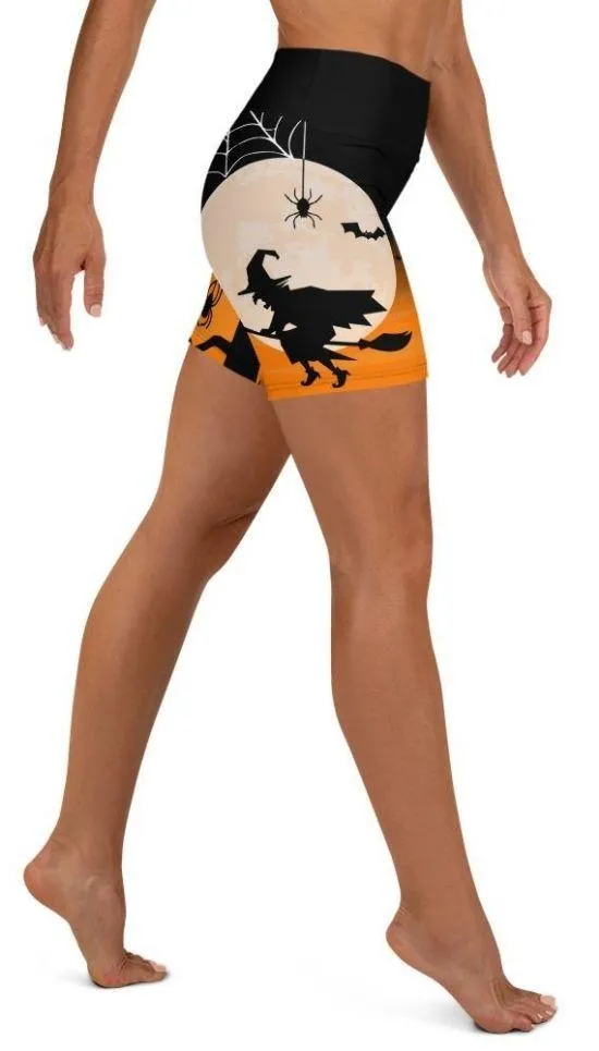 Halloween Night Yoga Shorts