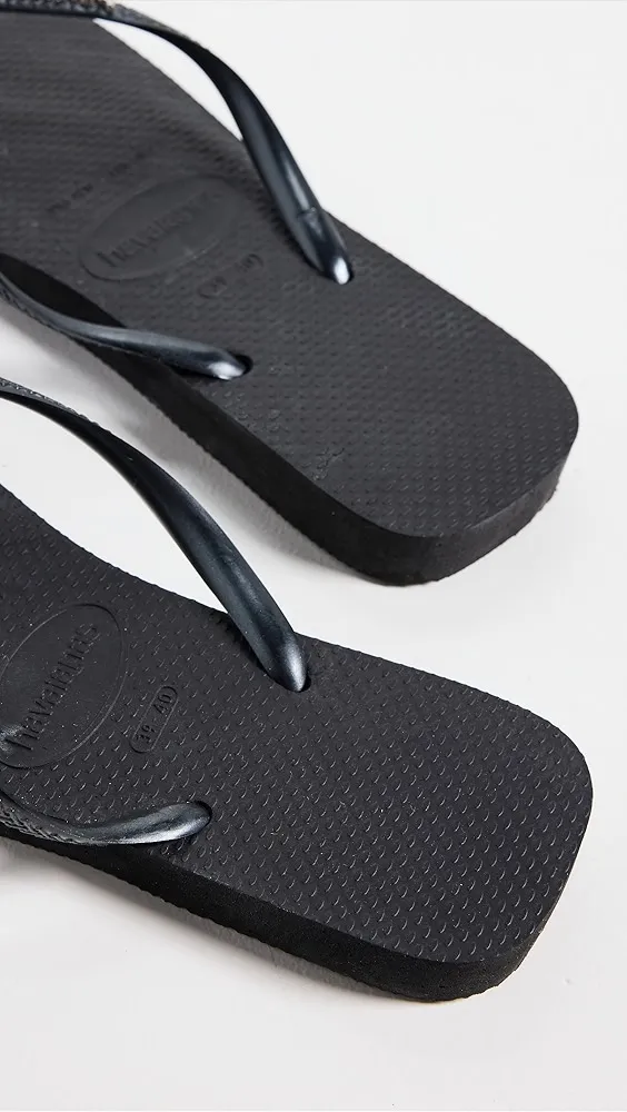 Havaianas   Slim Square Pop Up Logo Flip Flops 