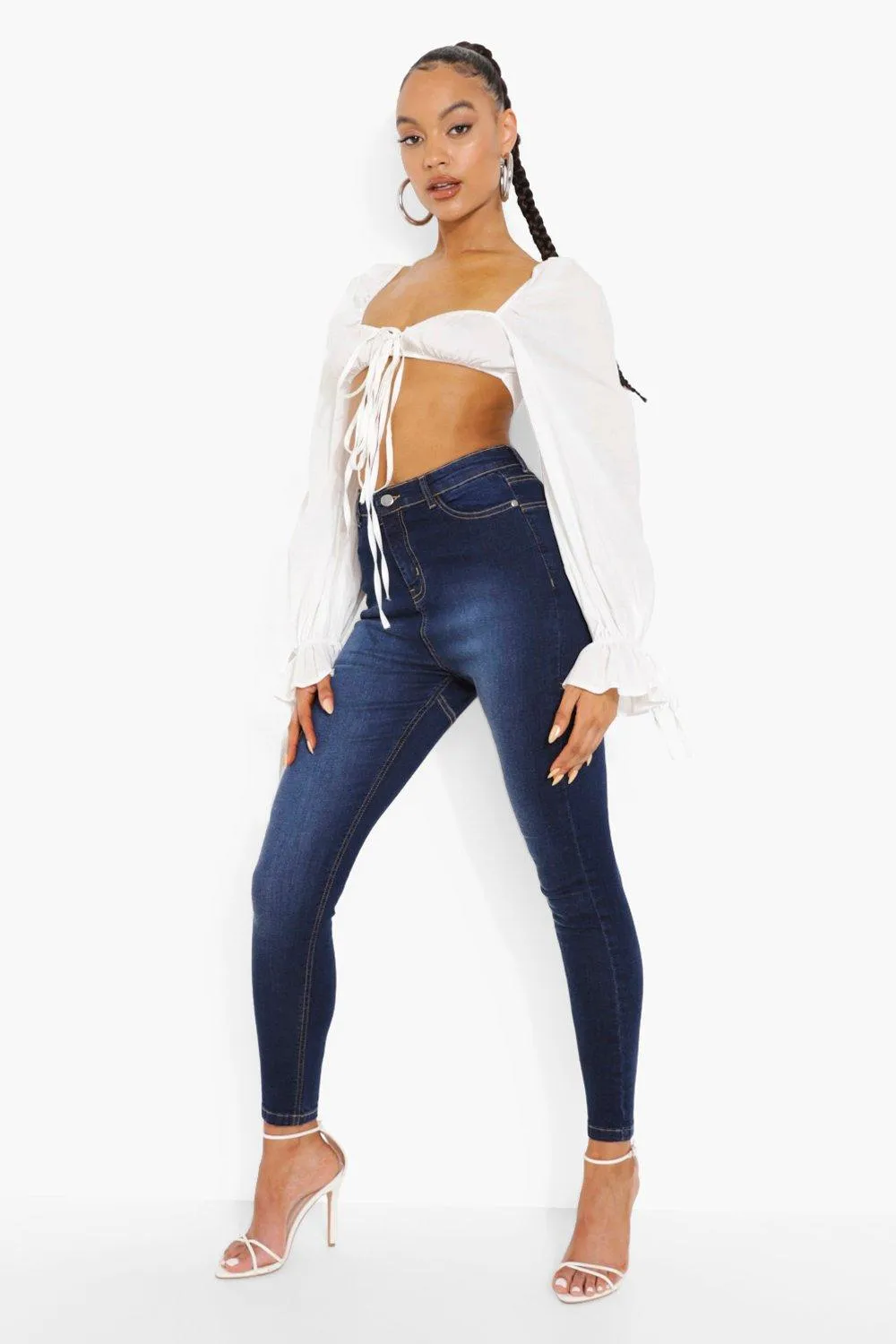 High Waisted Butt Shaper Skinny Jeans