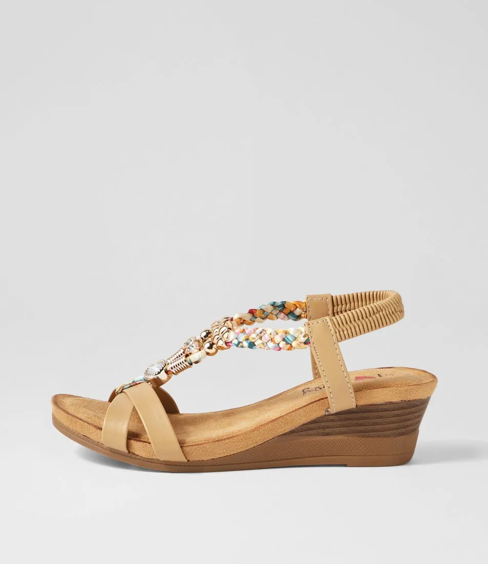 I LOVE BILLY Serther Nude Multi Sandals