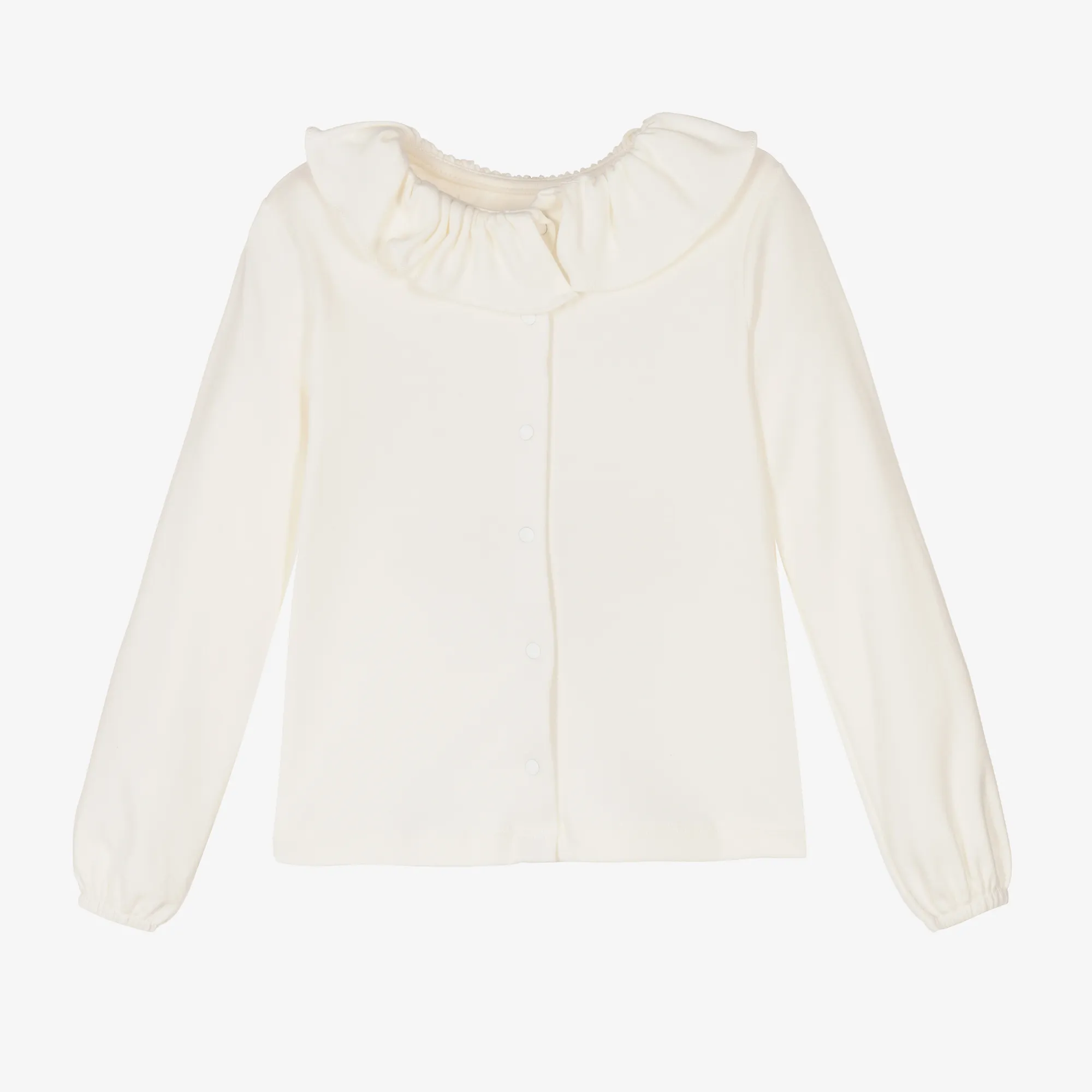 Ivory Ruffle Jersey Top