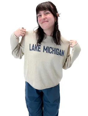 Lake Michigan Boxy Sweater in Camel/Jeans