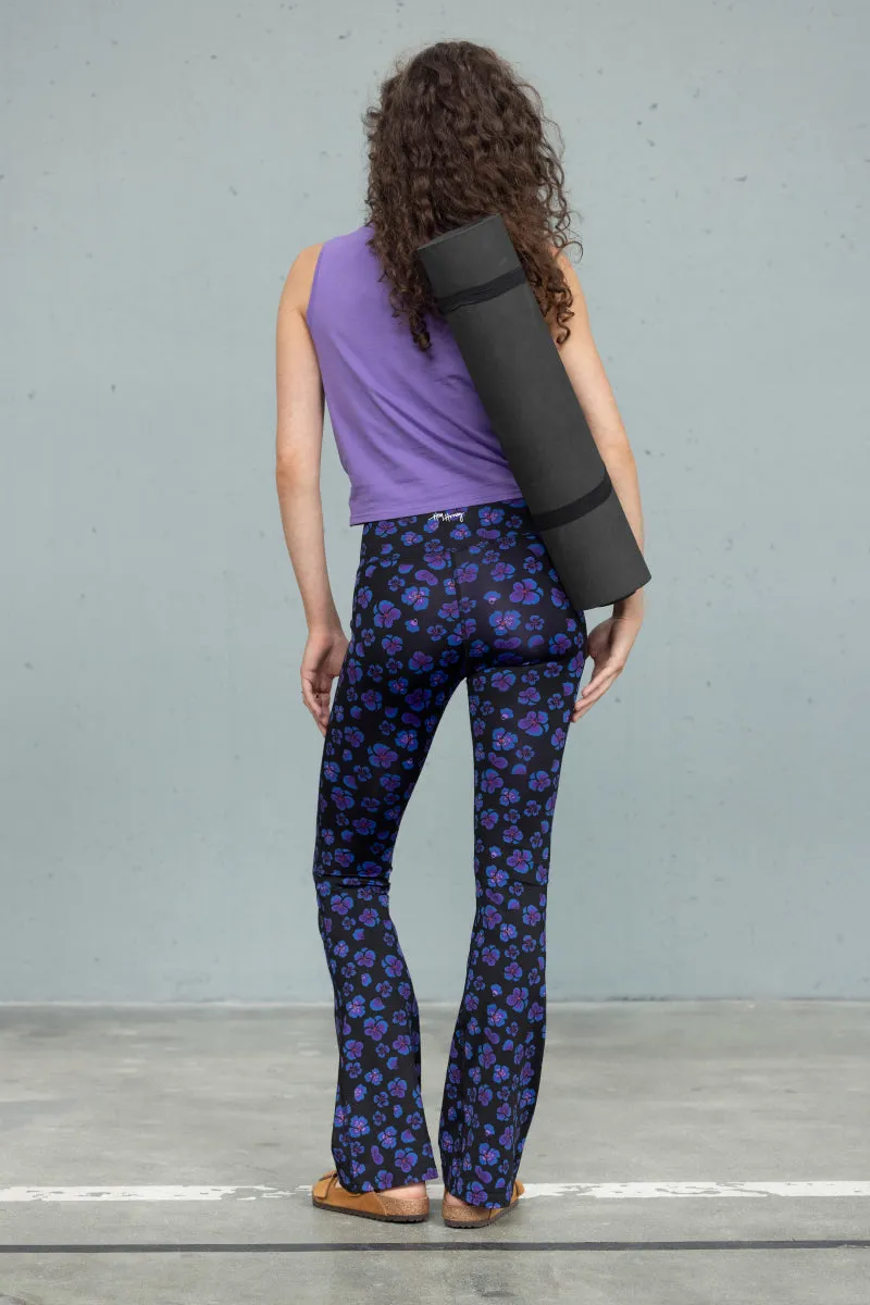 Leggings Flared Wild Violets