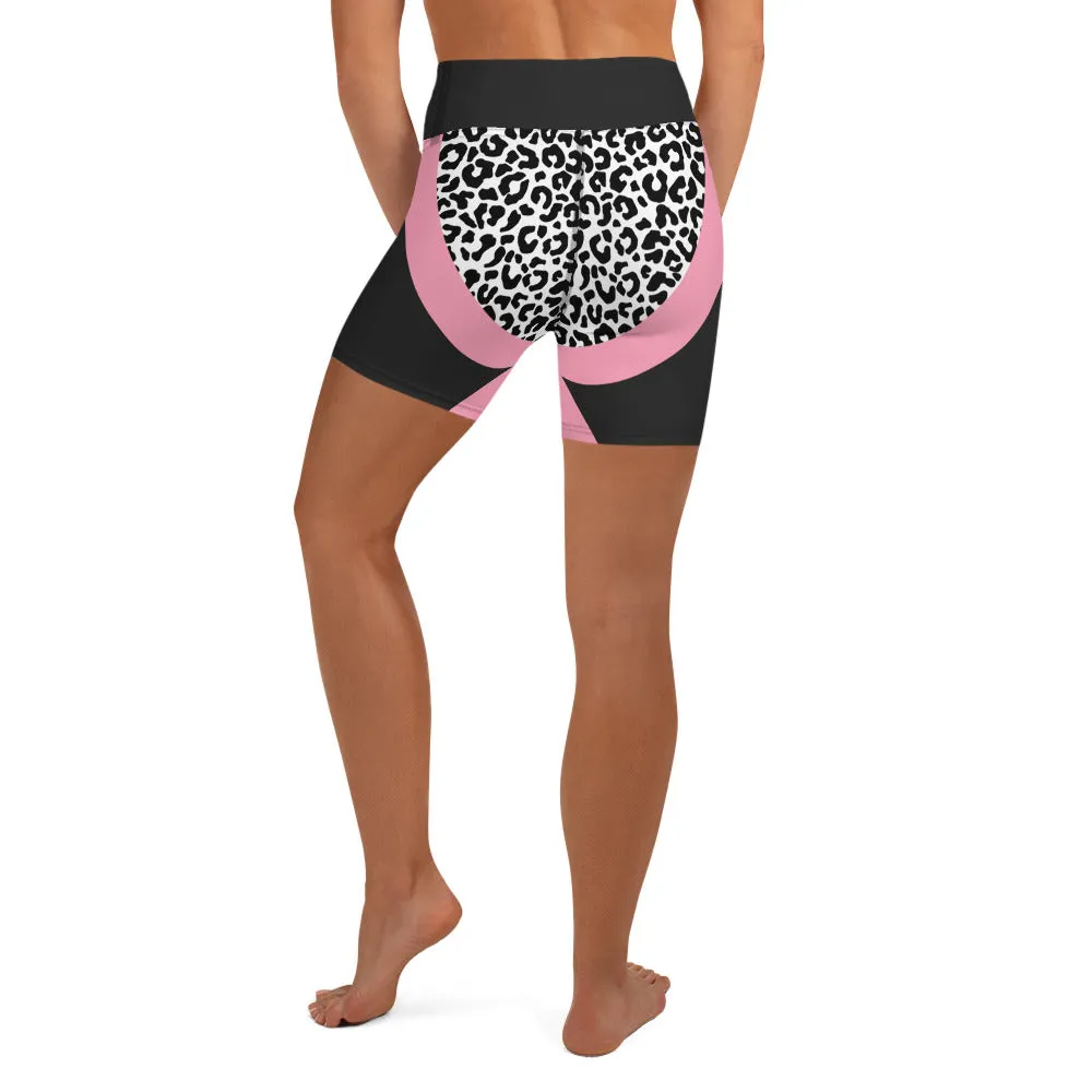 Leopard Geometric Yoga Shorts