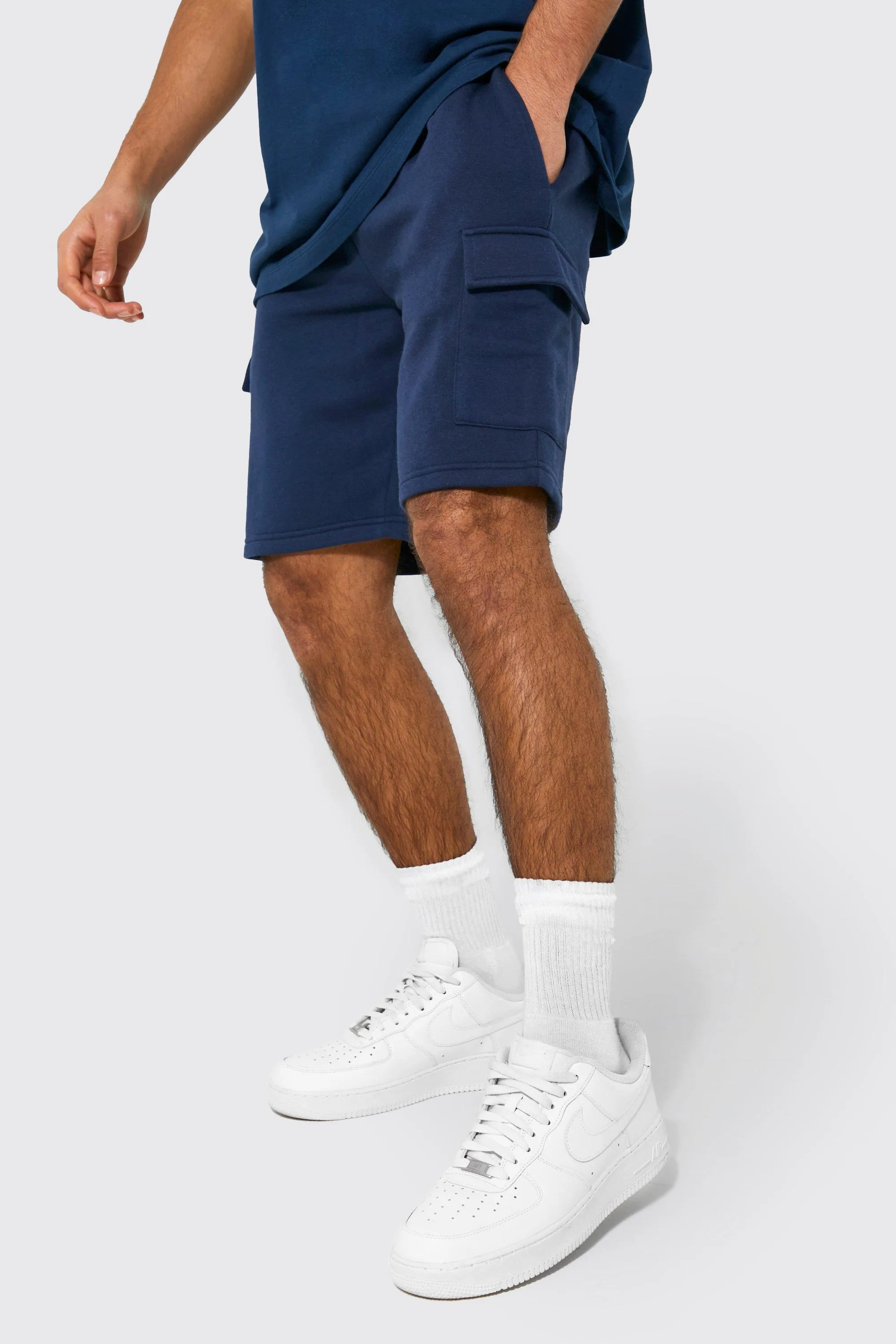Loose Fit Cargo Jersey Short