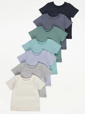 Marl T-Shirts 7 Pack | Baby | George at ASDA