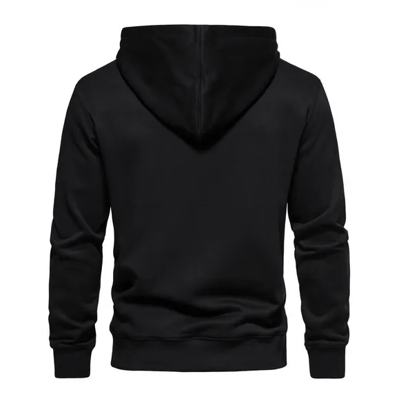 Men's Punk Strappy Solid Color Hoodies