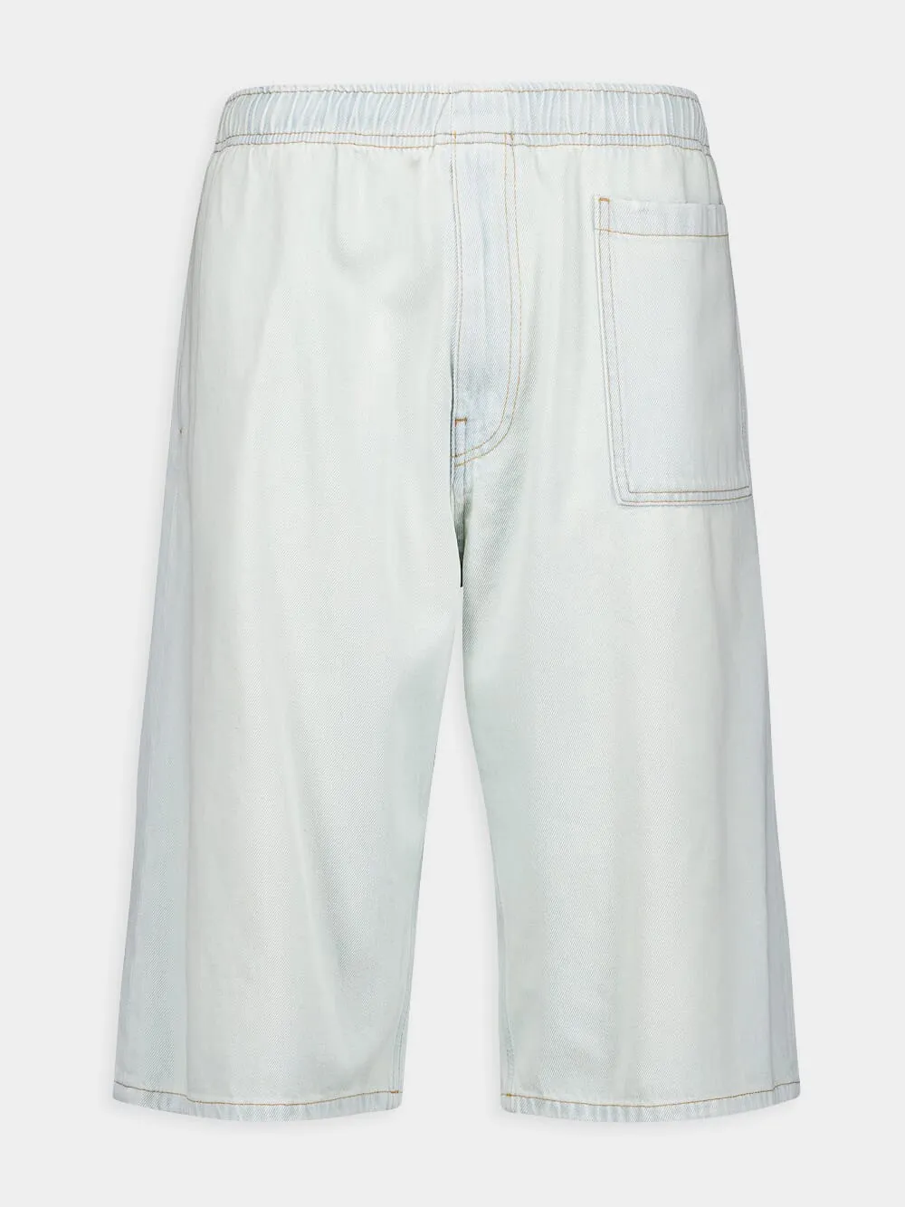 Oversized Denim Bermuda Shorts