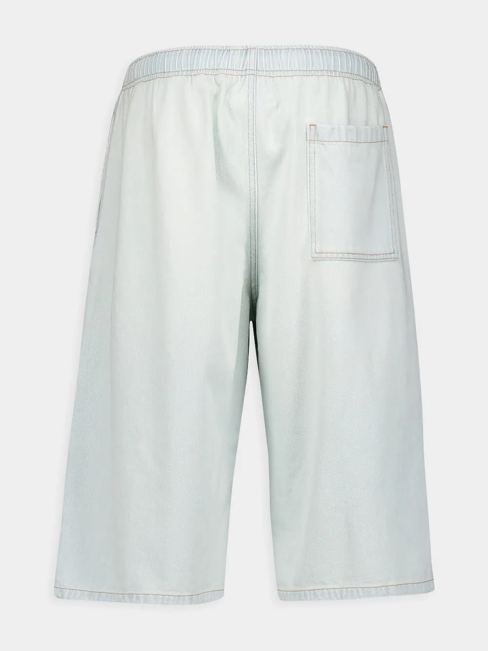 Oversized Denim Bermuda Shorts