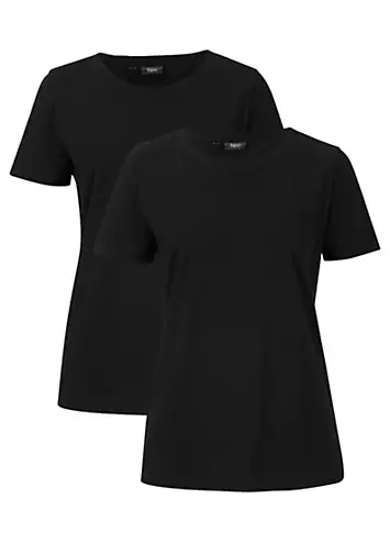 Pack of 2 Cotton T-Shirts by bonprix | Look Again