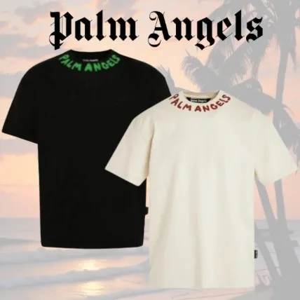 Palm Angels  |Street Style Cotton Short Sleeves Logo T-Shirts