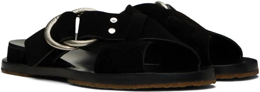 Rag & bone Black Beau Cross Sandals