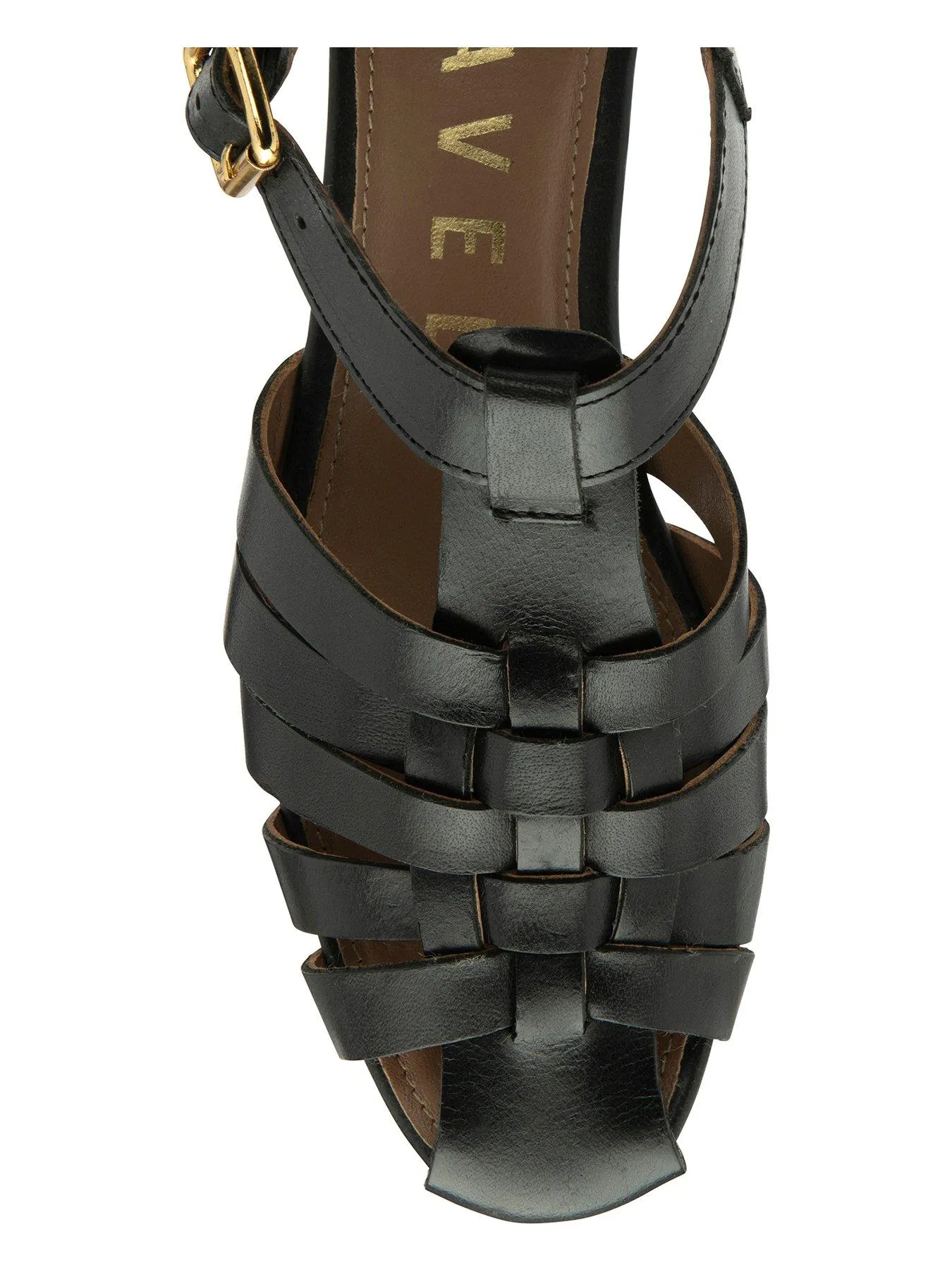 Ravel Garlston Leather Gladiator Flat Sandals - Black