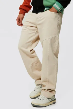 Relaxed Fit Rigid Seam Detail Jeans