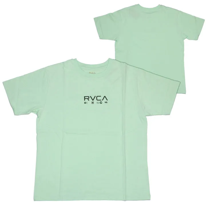 RVCA  |Crew Neck Unisex Plain Logo Crew Neck T-Shirts