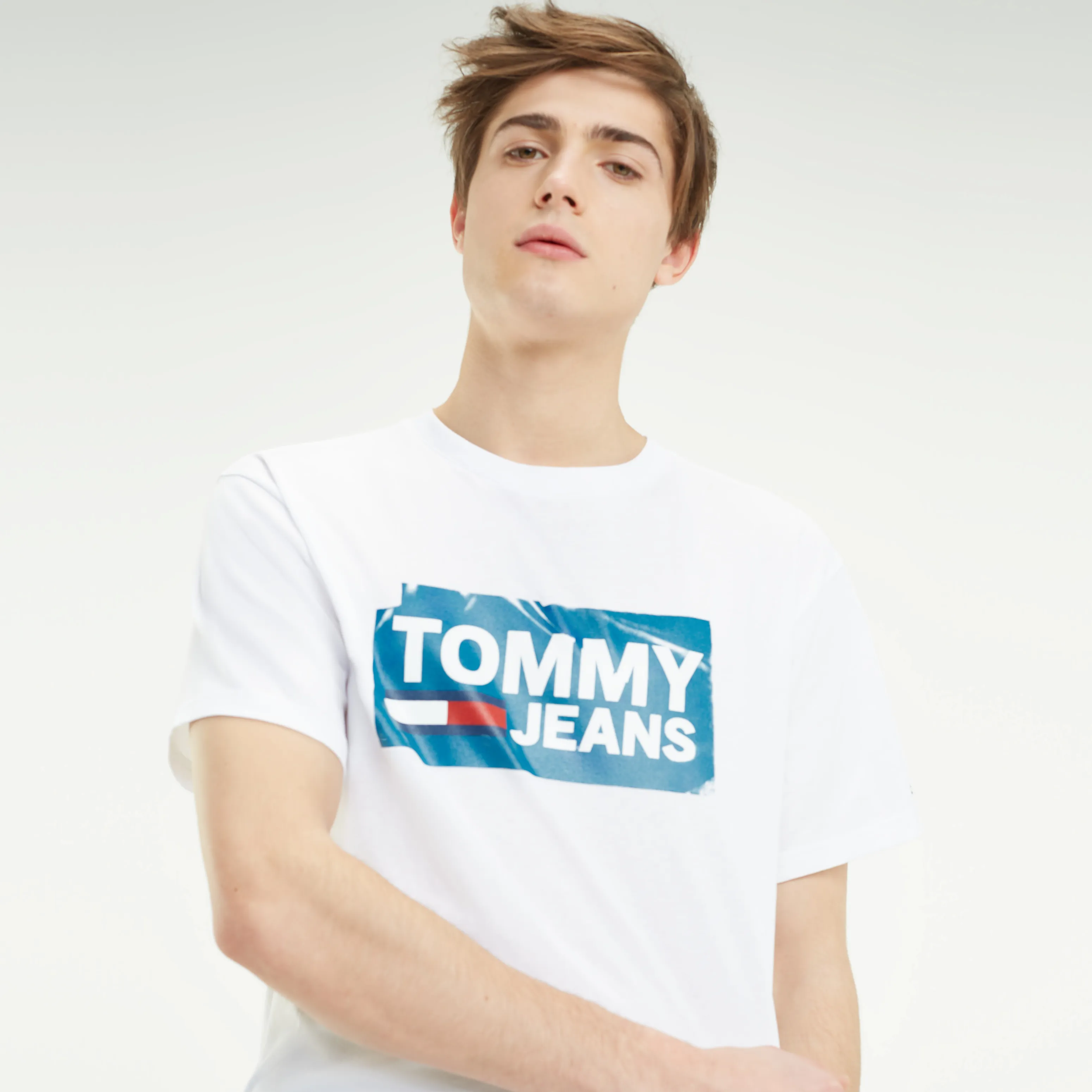 Scratched Logo Cotton T-shirt | T-shirts | Tommy Hilfiger