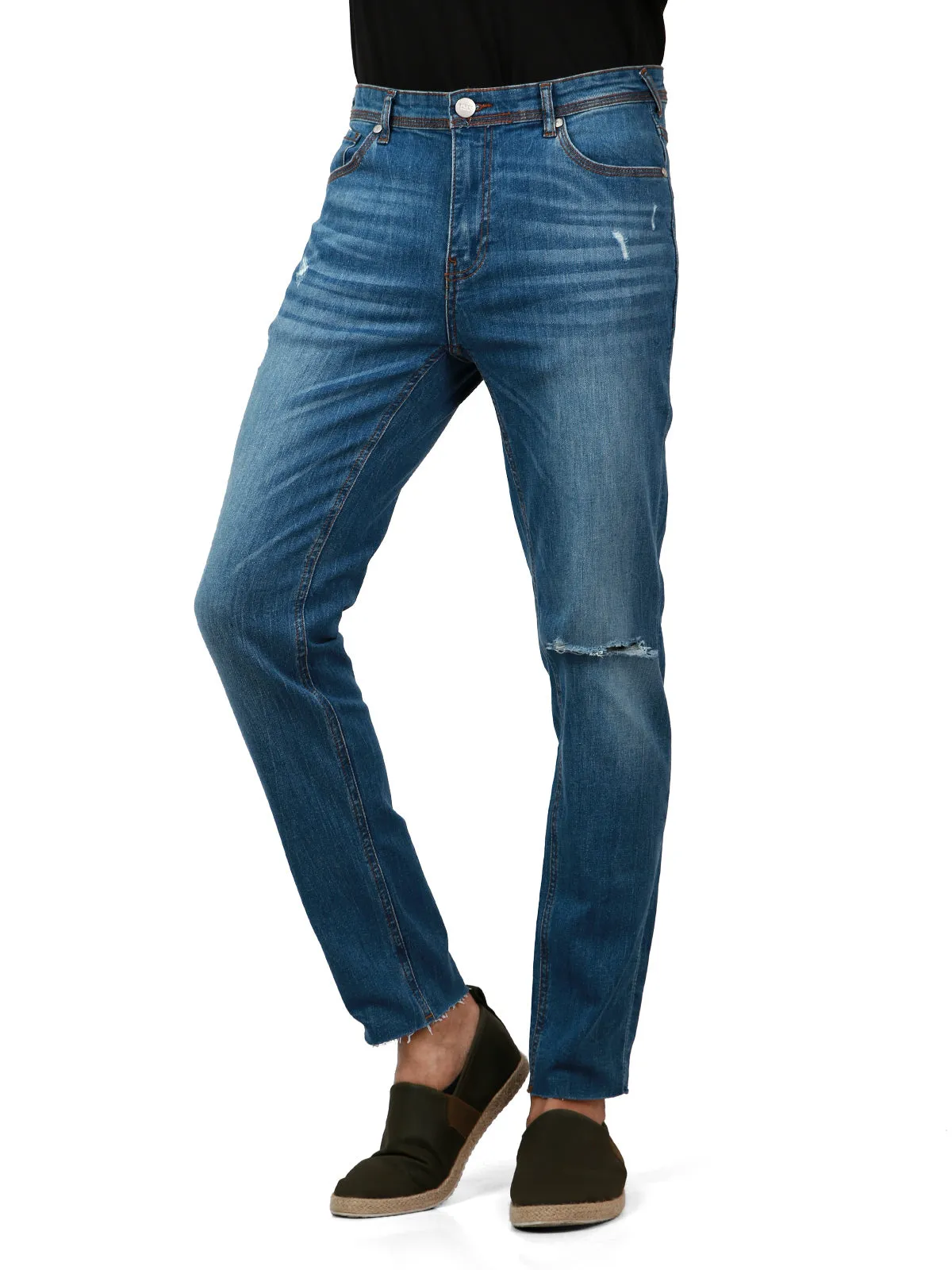Slim Fit Ripped Jeans - FMBP19-097