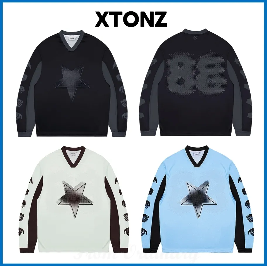XTONZ  |Unisex Street Style Oversized Logo T-Shirts