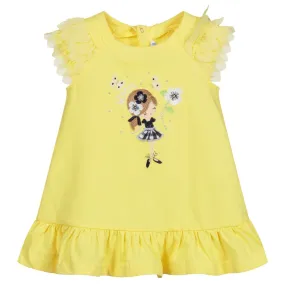 Yellow Cotton Jersey Dress