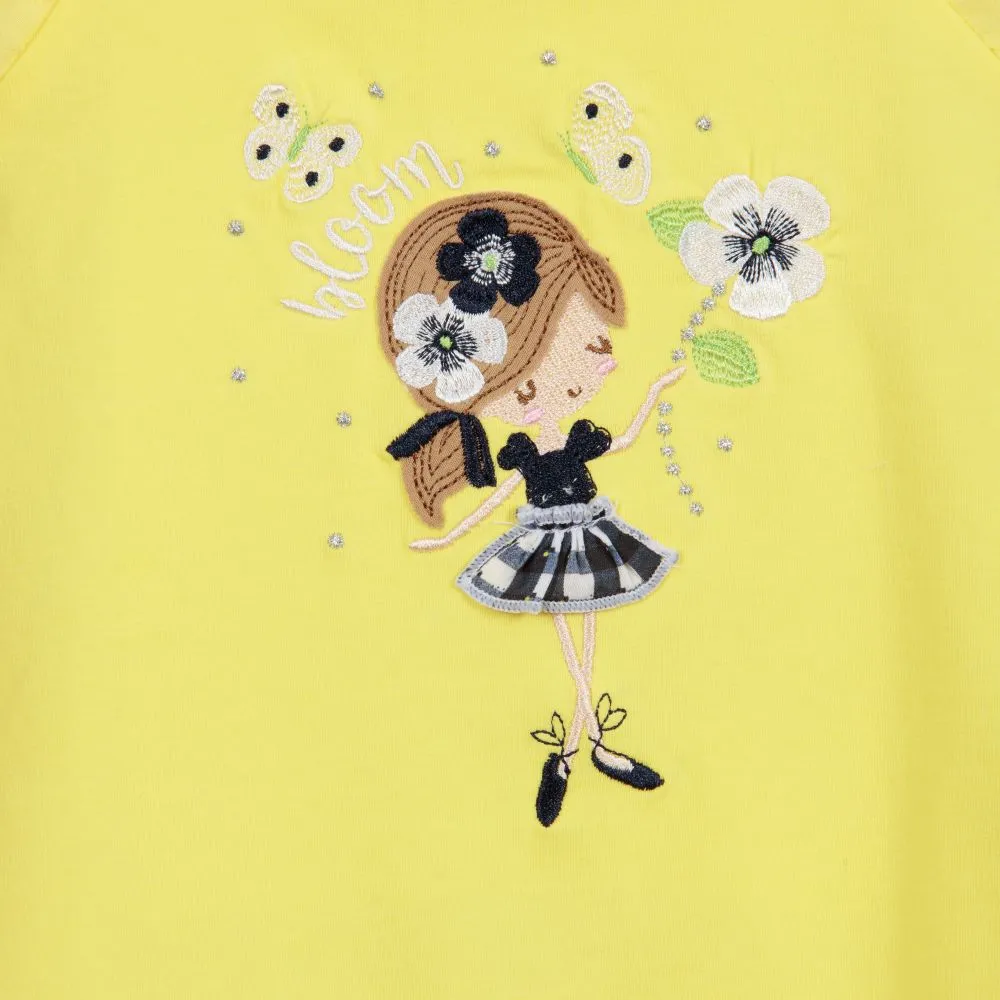 Yellow Cotton Jersey Dress